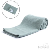 CBP60-SG: Sage Deluxe Personalisation Cellular Cotton Roll Blanket